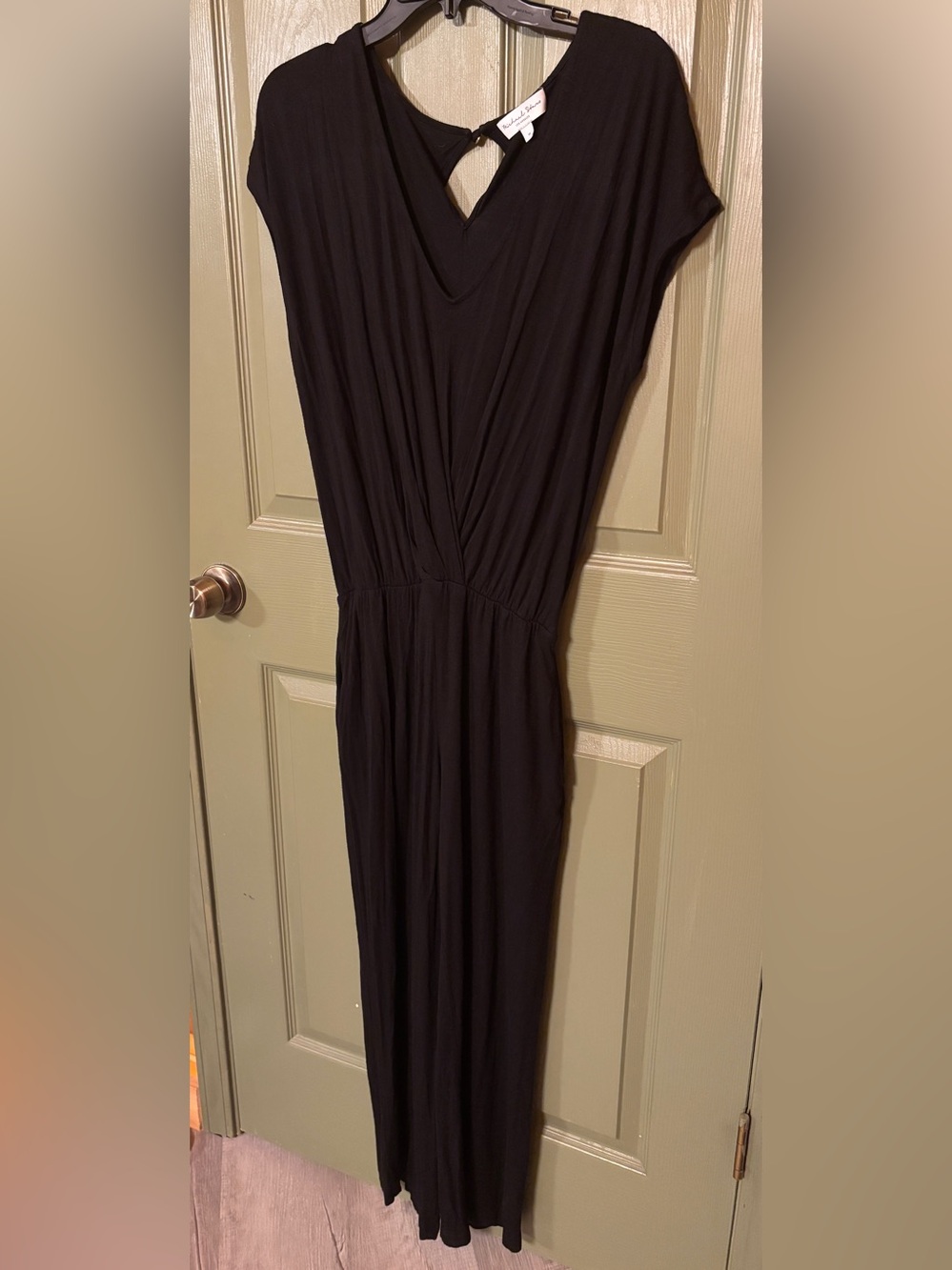 Michael Stars Black V-Neck Jumpsuit